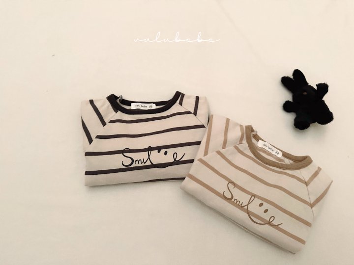 Valu Bebe - Korean Baby Fashion - #babyoninstagram - Bebe Smile Stripe Tee - 4