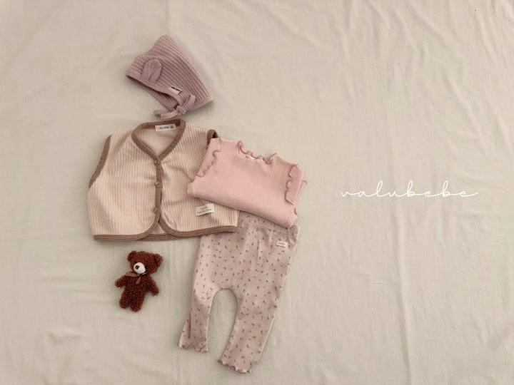 Valu Bebe - Korean Baby Fashion - #babyoninstagram - Kids Dahlia Flower Wave Leggings - 4