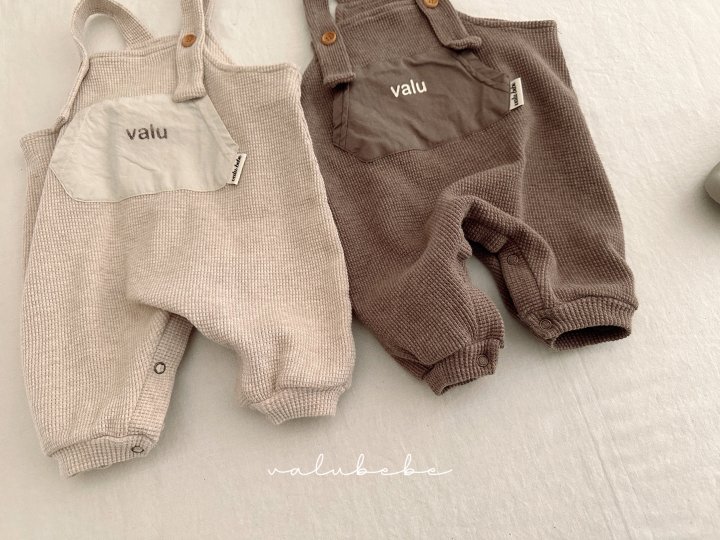 Valu Bebe - Korean Baby Fashion - #babyootd - Bebe Valu Waffle Suspenders Suit - 10