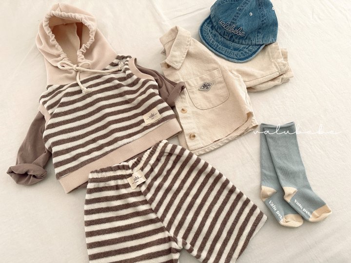 Valu Bebe - Korean Baby Fashion - #babyoutfit - Terry Stripe Pants (Bebe) - 5