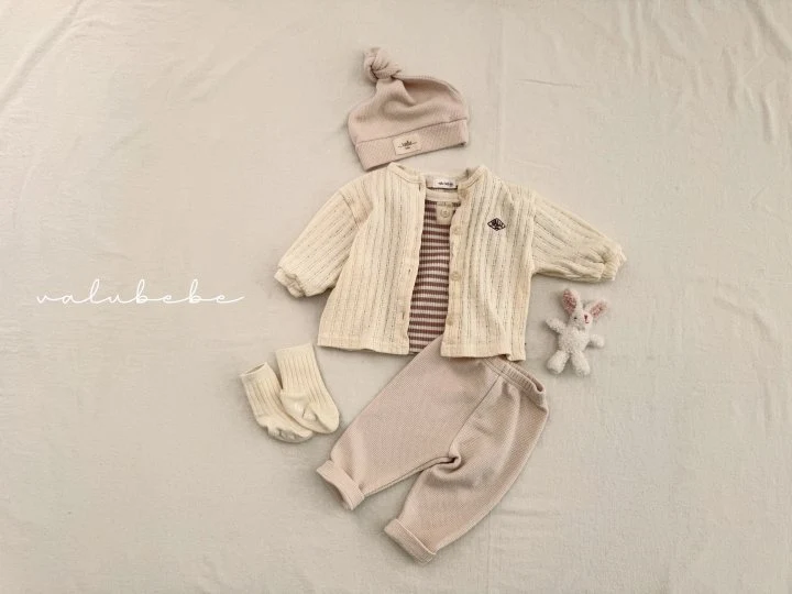 Valu Bebe - Korean Baby Fashion - #babyoutfit - Juku Jacquard Cardigan (Bebe) - 8