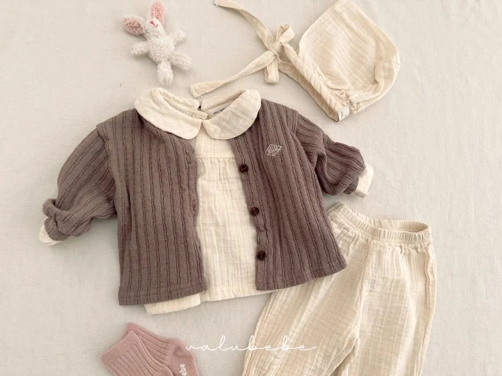 Valu Bebe - Korean Baby Fashion - #babyoutfit - Juku Jacquard Cardigan (Bebe) - 9