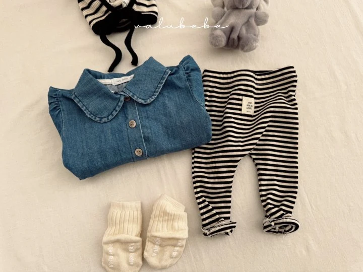 Valu Bebe - Korean Baby Fashion - #babyoutfit - Bebe Striped Leggings 25 - 8