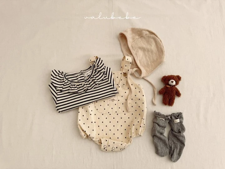 Valu Bebe - Korean Baby Fashion - #babyoutfit - Bebe Veronica Stripe Frill Tee - 10