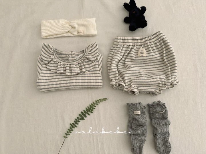 Valu Bebe - Korean Baby Fashion - #babyoutfit - Bebe Veronica Stripe Bloomer - 8