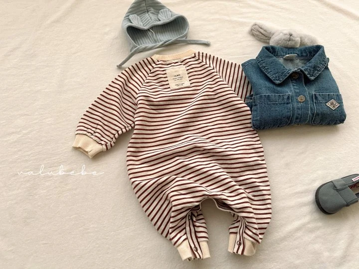 Valu Bebe - Korean Baby Fashion - #babyoutfit - Bebe Mui Striped Suit - 10