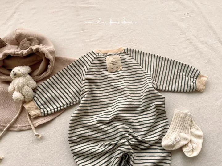 Valu Bebe - Korean Baby Fashion - #babyoutfit - Bebe Mui Striped Suit - 11