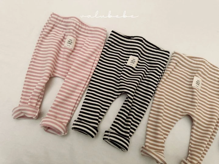 Valu Bebe - Korean Baby Fashion - #babyoutfit - Kids Striped Leggings 25 - 9