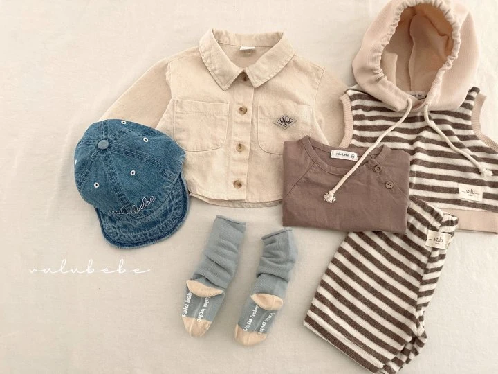 Valu Bebe - Korean Baby Fashion - #babyoutfit - Bebe Velu Denim Cap - 7