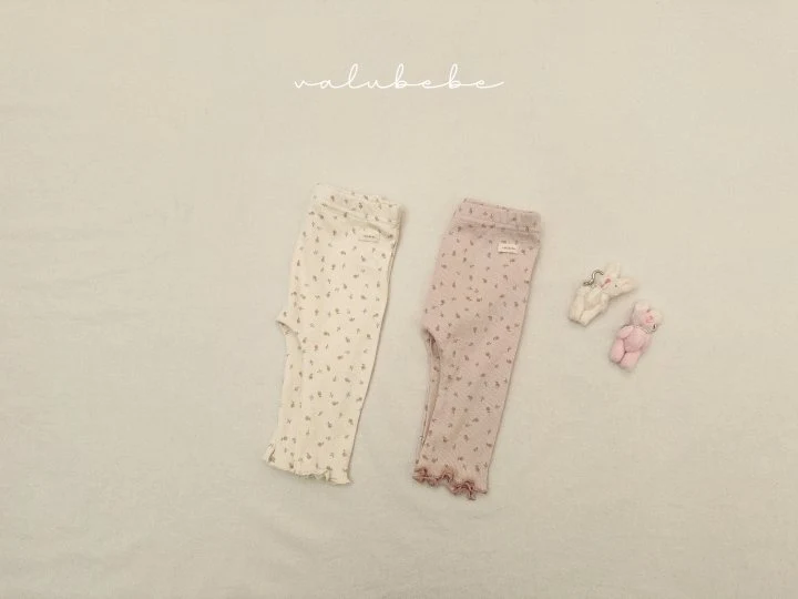 Valu Bebe - Korean Baby Fashion - #babyoutfit - Kids Dahlia Flower Wave Leggings - 5