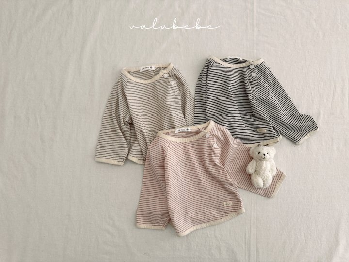 Valu Bebe - Korean Baby Fashion - #babyoutfit - Kids ST Side Button Tee 3 - 9