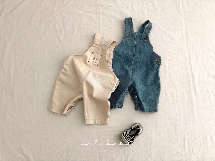 Valu Bebe - Korean Baby Fashion - #babyoutfit - Bebe Stitched Overalls Suit - 3