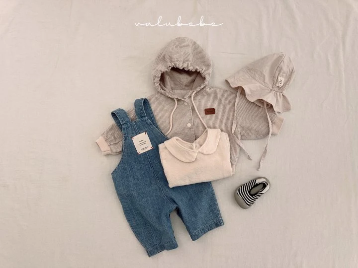 Valu Bebe - Korean Baby Fashion - #babyoutfit - Bebe Stitched Overalls Suit - 4