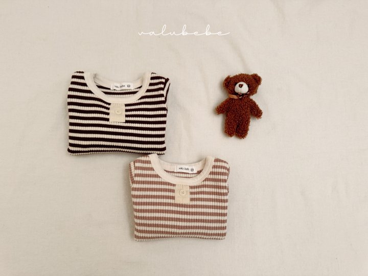 Valu Bebe - Korean Baby Fashion - #babywear - Tiny Stripe Tee (Bebe) - 5