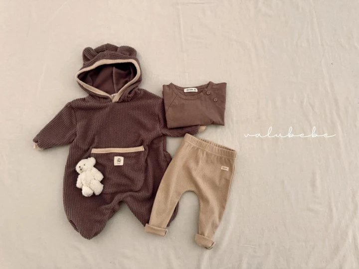 Valu Bebe - Korean Baby Fashion - #babywear - Bebe Bear Hooded Suit - 2