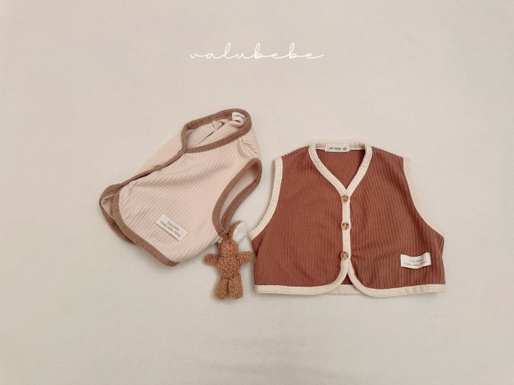 Valu Bebe - Korean Baby Fashion - #babywear - Kids Minimal Buttle Vest