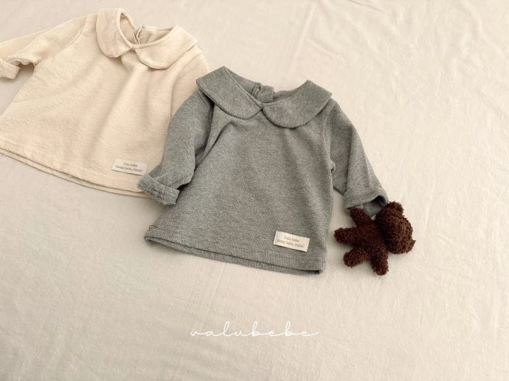 Valu Bebe - Korean Baby Fashion - #babywear - Bebe Round Collar Tee - 5