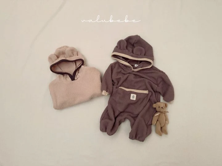 Valu Bebe - Korean Baby Fashion - #onlinebabyboutique - Bebe Bear Hooded Suit - 3