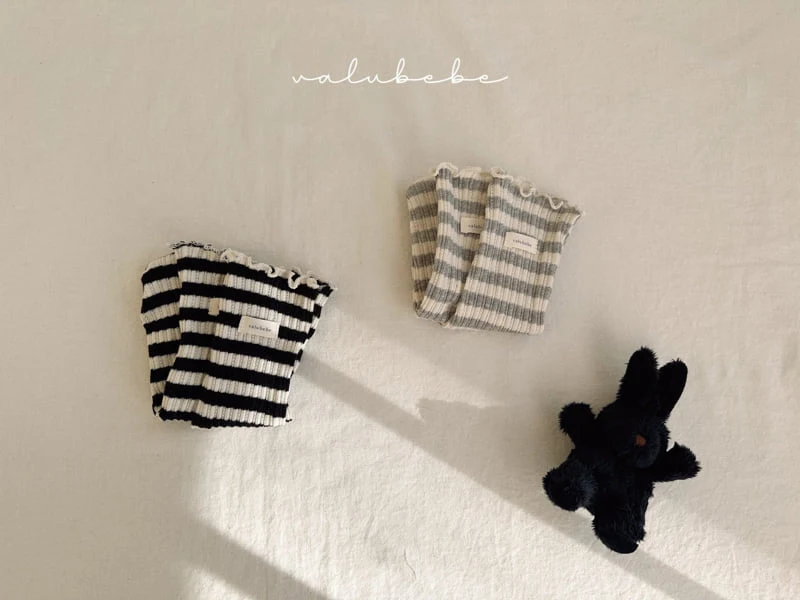 Valu Bebe - Korean Baby Fashion - #onlinebabyboutique - Bebe Stripe Socks - 12