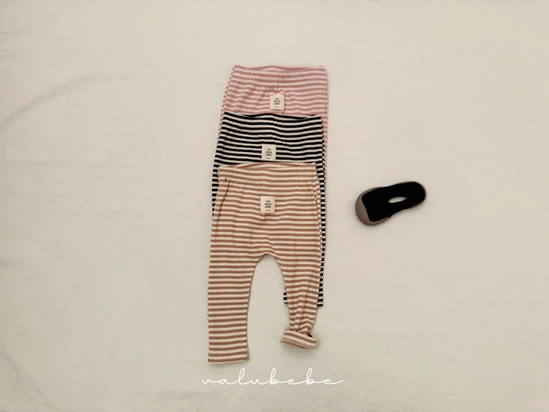 Valu Bebe - Korean Baby Fashion - #onlinebabyboutique - Kids Striped Leggings 25 - 12