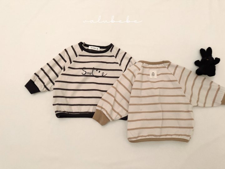 Valu Bebe - Korean Baby Fashion - #onlinebabyboutique - Bebe Smile Stripe Tee - 8