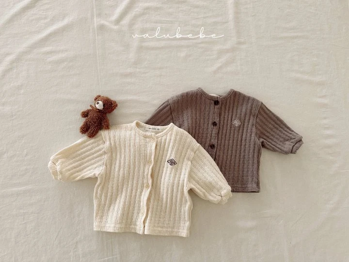 Valu Bebe - Korean Baby Fashion - #onlinebabyshop - Juku Jacquard Cardigan (Bebe) - 12