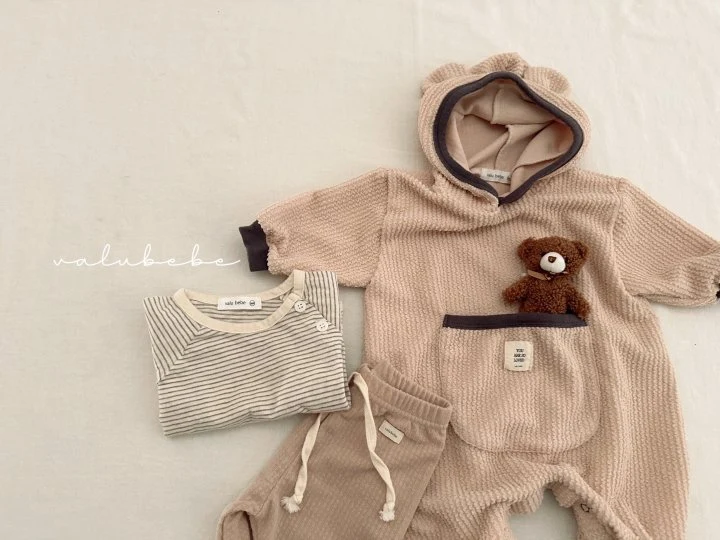 Valu Bebe - Korean Baby Fashion - #onlinebabyboutique - Bebe Bear Hooded Suit - 4