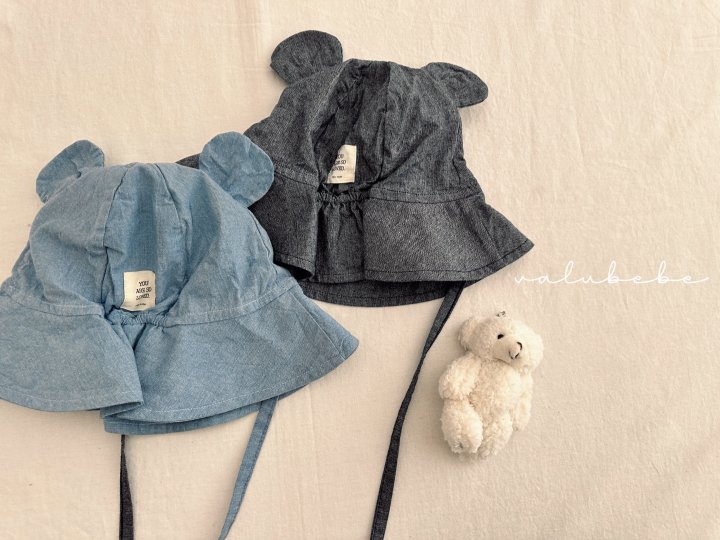 Valu Bebe - Korean Baby Fashion - #onlinebabyshop - Bebe Denim Bear Bucket Hat 25 - 9