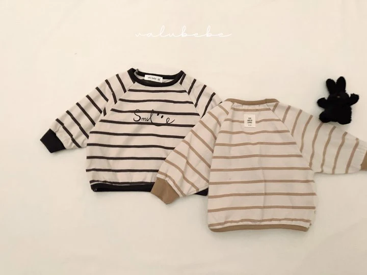 Valu Bebe - Korean Baby Fashion - #onlinebabyshop - Kids Smile Stripe Tee - 8