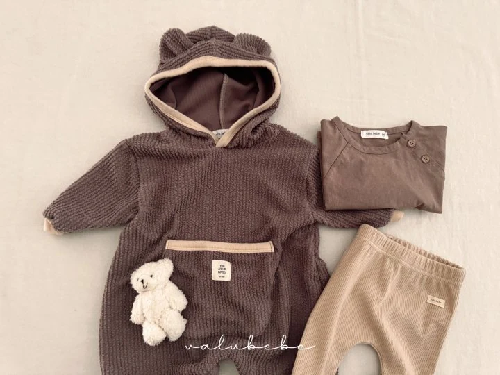 Valu Bebe - Korean Baby Fashion - #smilingbaby - Bebe Bear Hooded Suit - 5