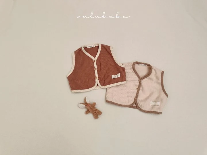 Valu Bebe - Korean Baby Fashion - #onlinebabyshop - Kids Minimal Buttle Vest - 4