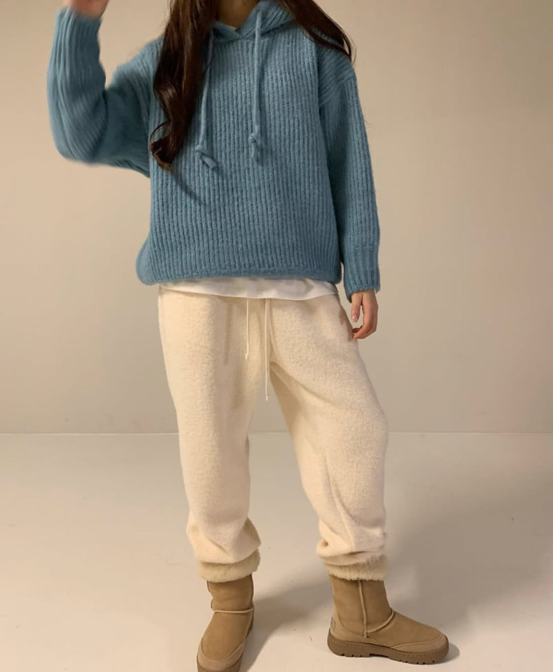 Via - Korean Women Fashion - #womensfashion - Hood Knit - 11