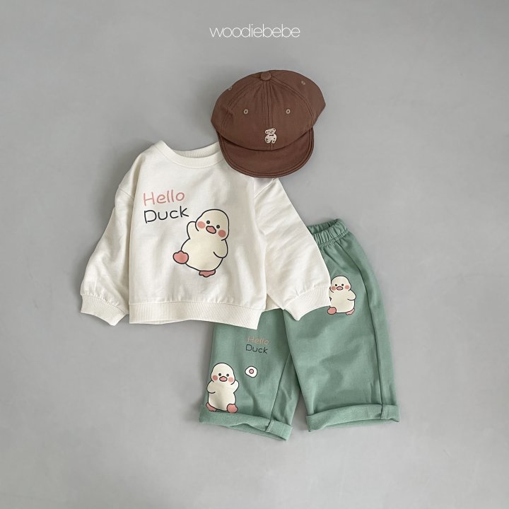 Woodie - Korean Baby Fashion - #babyboutique - Hello Top Bottom Set - 10