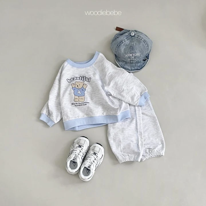 Woodie - Korean Baby Fashion - #babyboutique - A Bear Top Bottom Set - 9