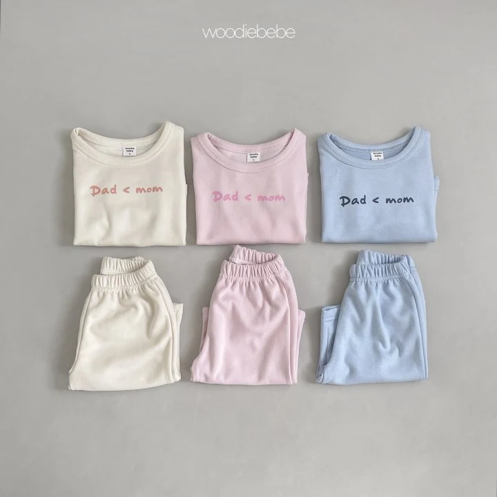 Woodie - Korean Baby Fashion - #babyclothing - Spring Uni Top Bottom Set - 2