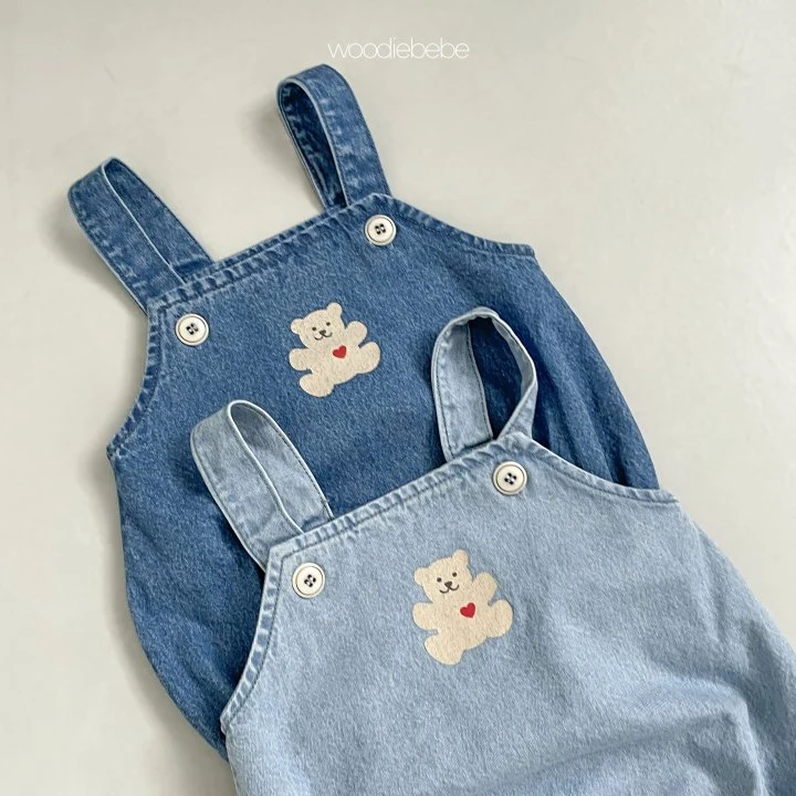 Woodie - Korean Baby Fashion - #babyfashion - Heart Bear Suit - 3