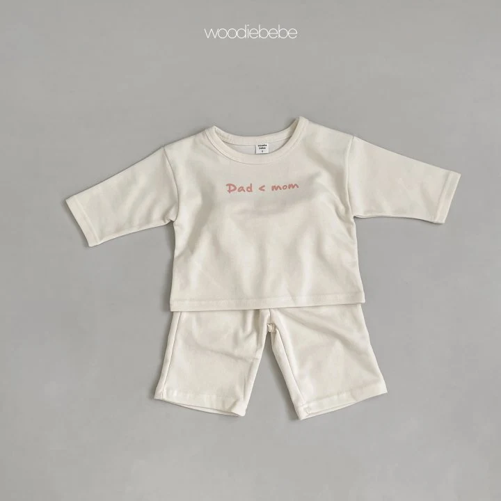 Woodie - Korean Baby Fashion - #babyfashion - Spring Uni Top Bottom Set - 3