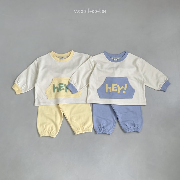 Woodie - Korean Baby Fashion - #babyfashion - Hey Top Bottom Set - 2