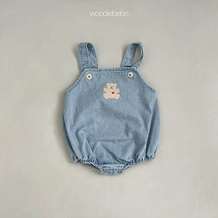 Woodie - Korean Baby Fashion - #babyfashion - Heart Bear Suit - 4