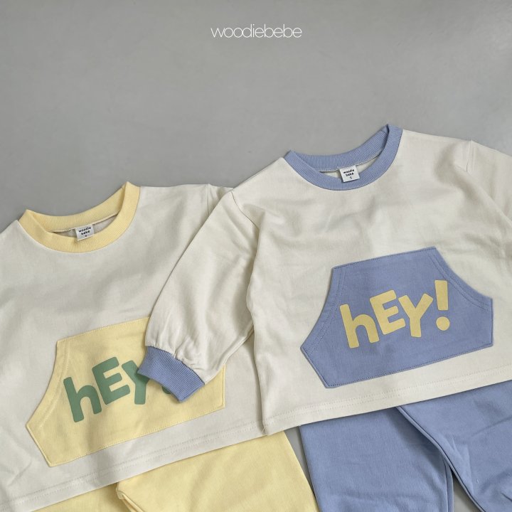 Woodie - Korean Baby Fashion - #babyfever - Hey Top Bottom Set - 3