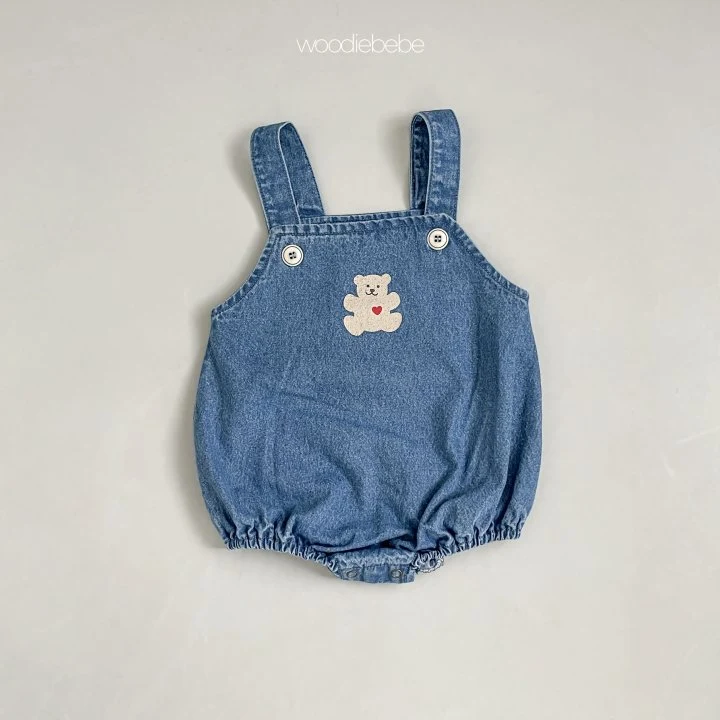 Woodie - Korean Baby Fashion - #babygirlfashion - Heart Bear Suit - 5