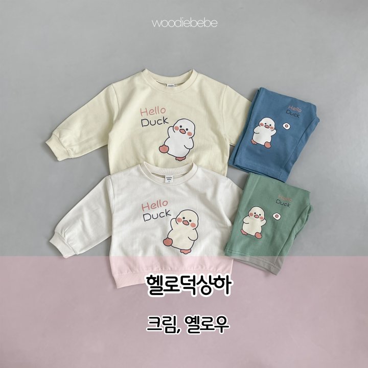 Woodie - Korean Baby Fashion - #babygirlfashion - Hello Top Bottom Set