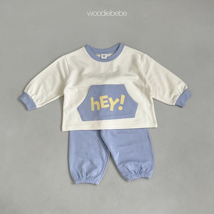 Woodie - Korean Baby Fashion - #babylifestyle - Hey Top Bottom Set - 5