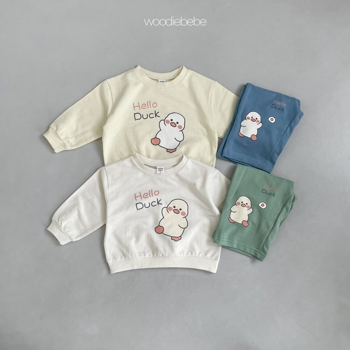 Woodie - Korean Baby Fashion - #babylifestyle - Hello Top Bottom Set - 2