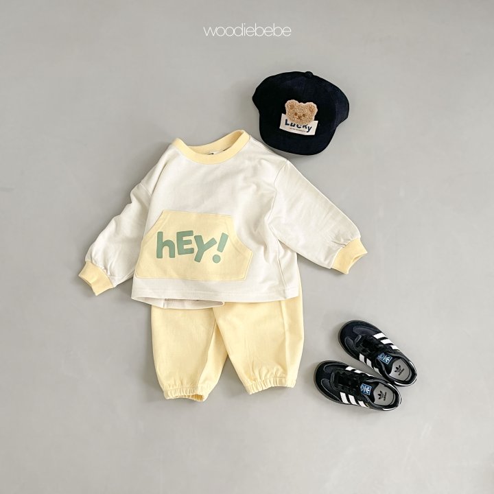 Woodie - Korean Baby Fashion - #babyoninstagram - Hey Top Bottom Set - 6