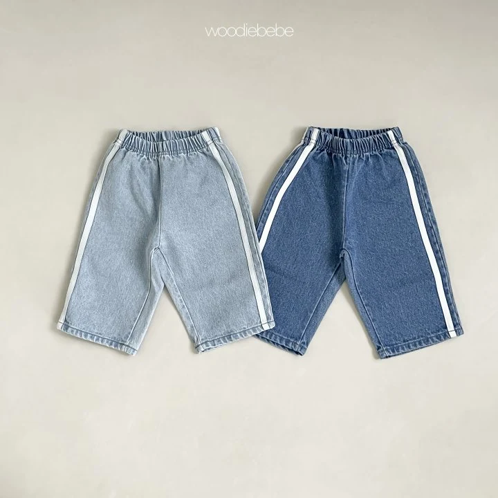 Woodie - Korean Baby Fashion - #babyootd - Straight Denim Pants - 2