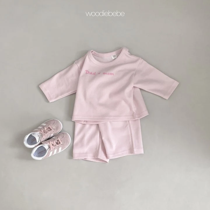 Woodie - Korean Baby Fashion - #babyootd - Spring Uni Top Bottom Set - 8