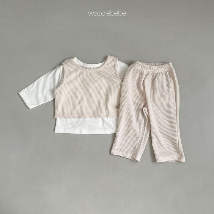 Woodie - Korean Baby Fashion - #babyootd - Sky Top Bottom Set - 6