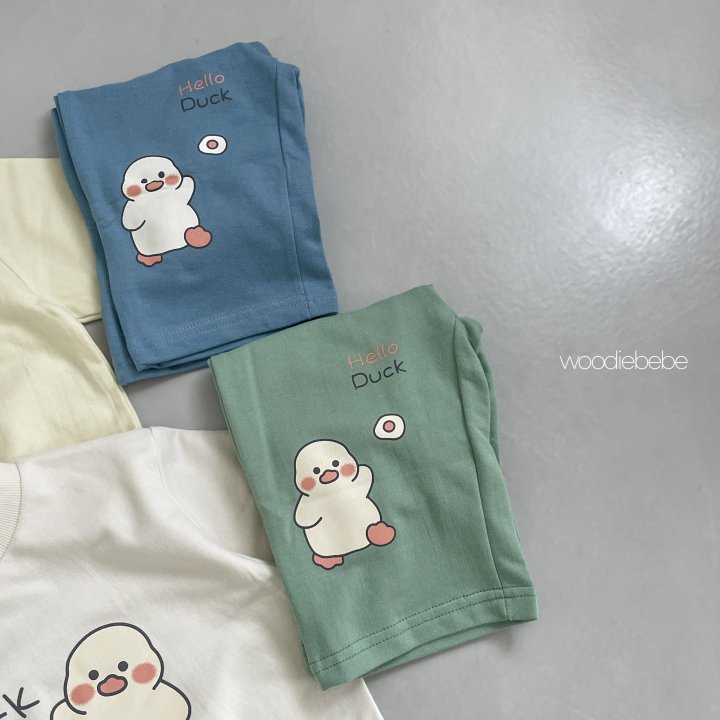 Woodie - Korean Baby Fashion - #babyoninstagram - Hello Top Bottom Set - 4