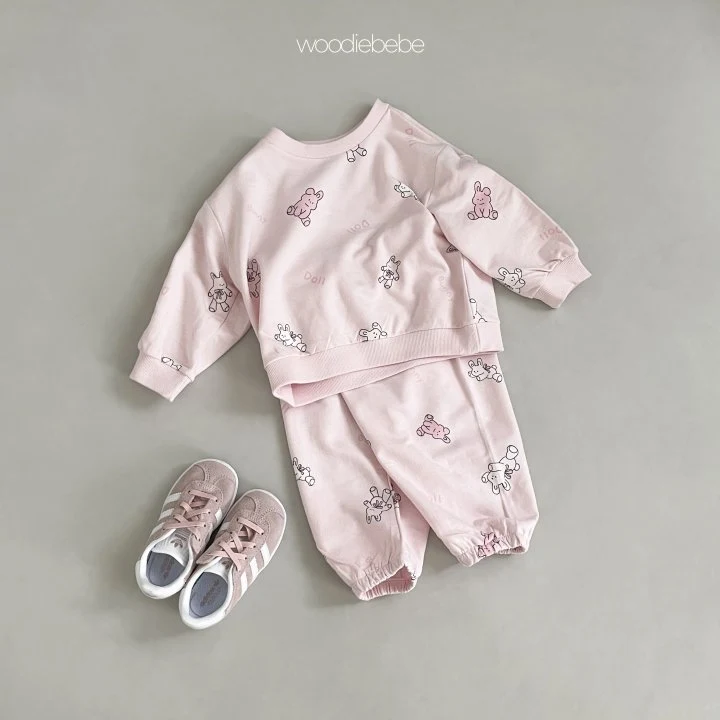 Woodie - Korean Baby Fashion - #babyootd - Mini Top Bottom Set - 12